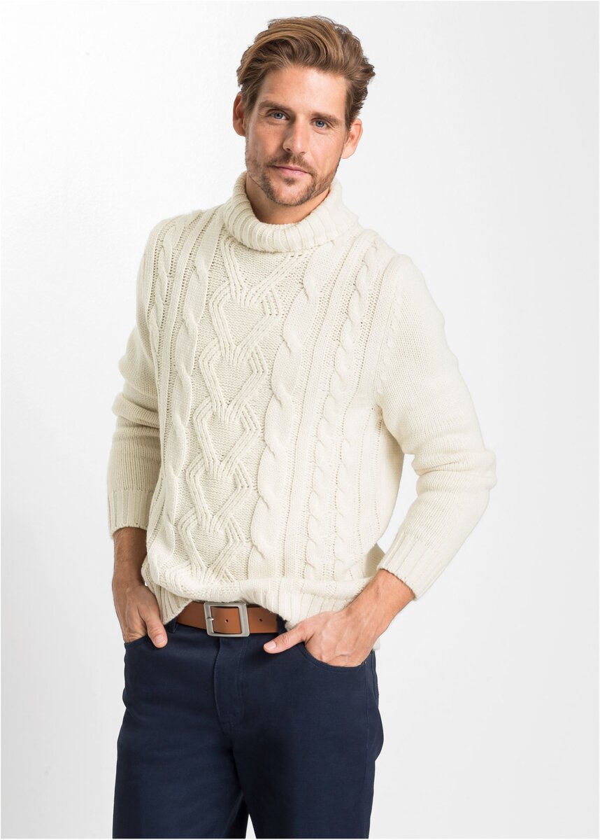 Вязание для мужчин: Мужской свитер с оленями. Схема вязания
