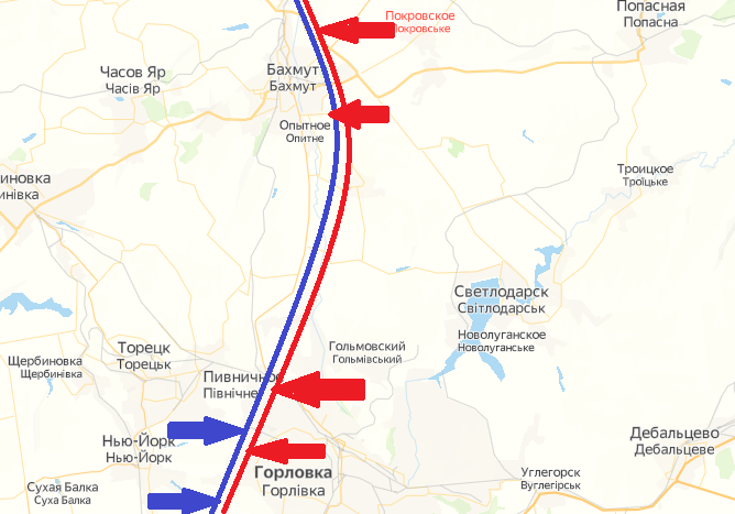 Где находится город бахмут карта