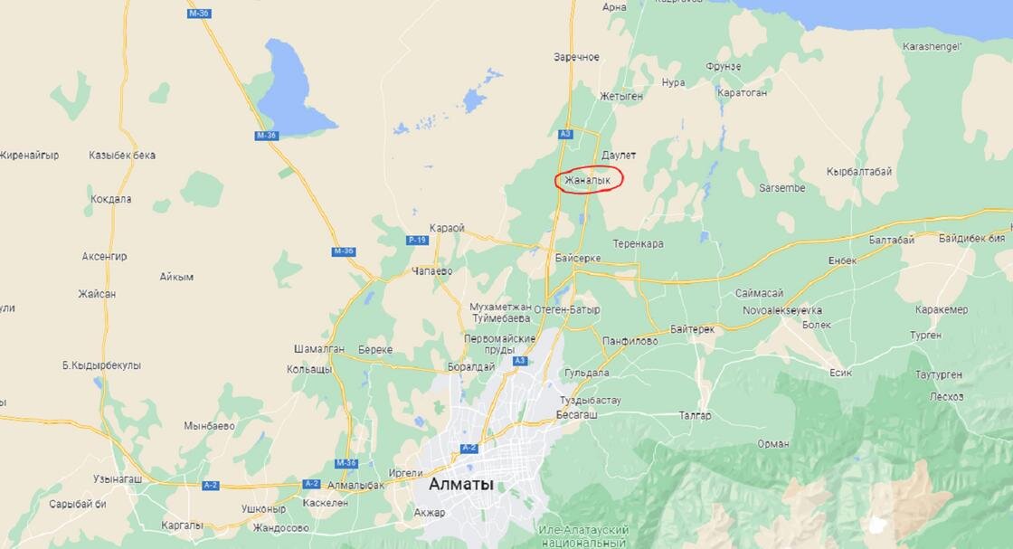    Село Жаналык на карте:Google Maps
