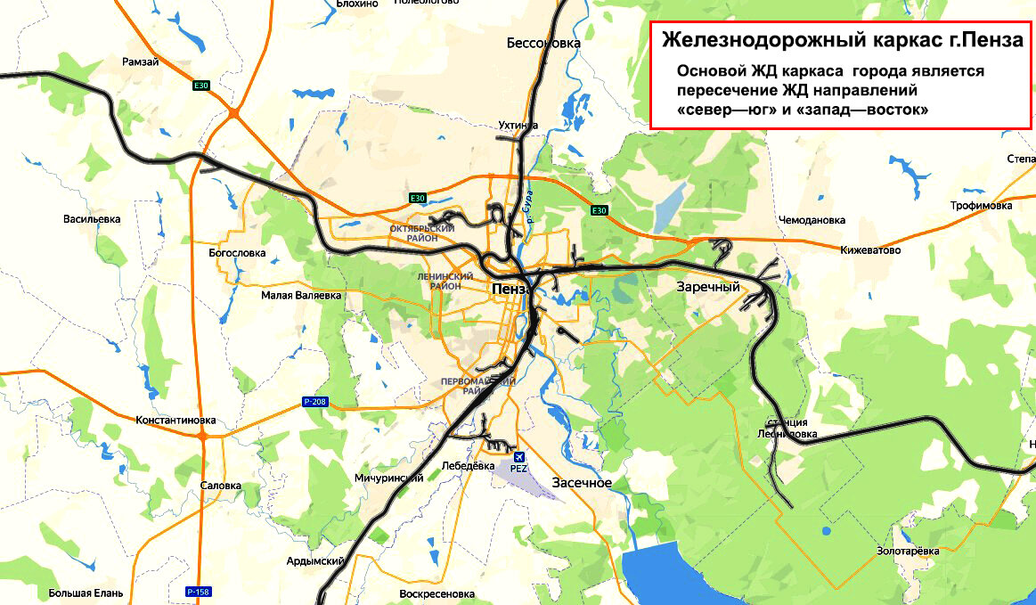 План города пенза
