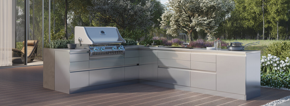 Уличная кухня из нержавеющей стали AWELT