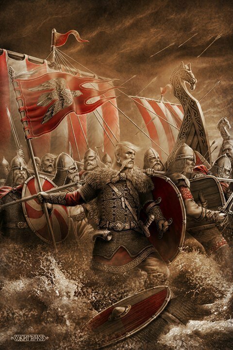 картина И. Ожиганова "Святослав. Северные воины"