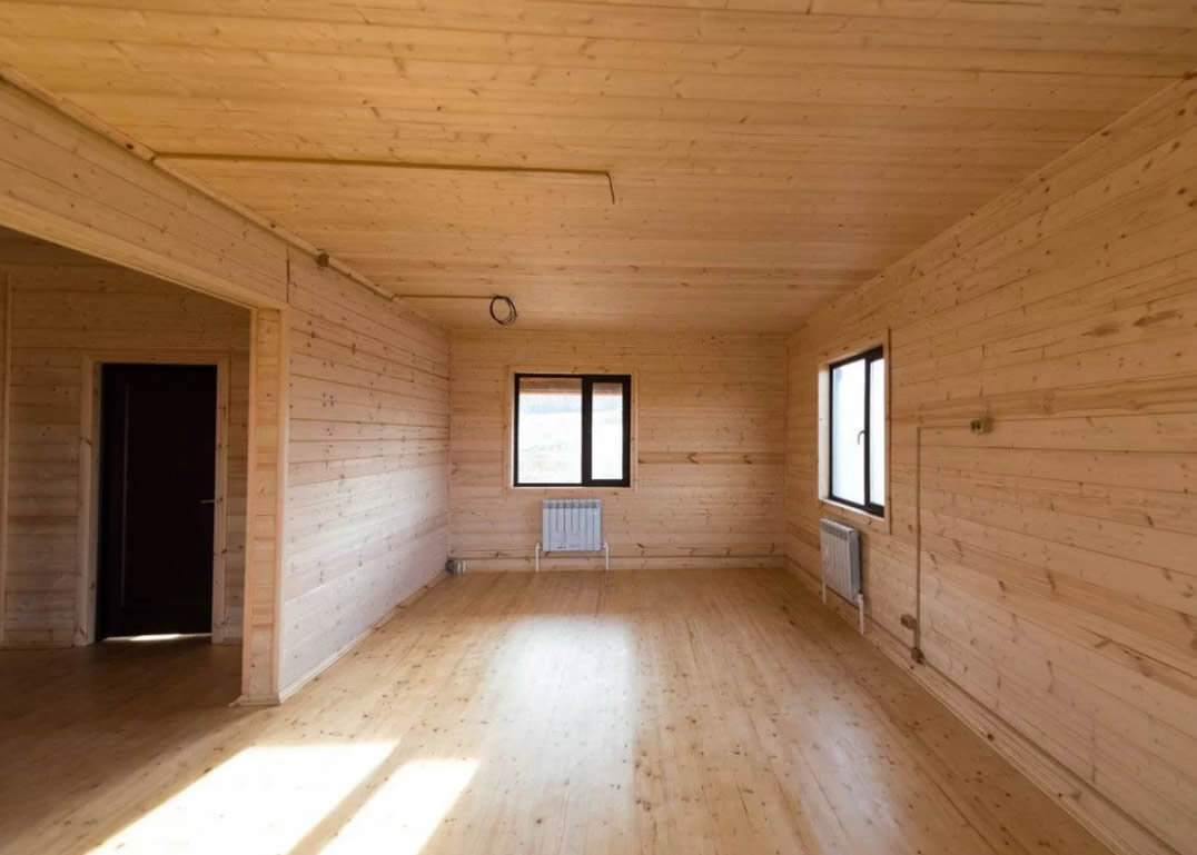 Отделка имитацией бруса внутри дома фото