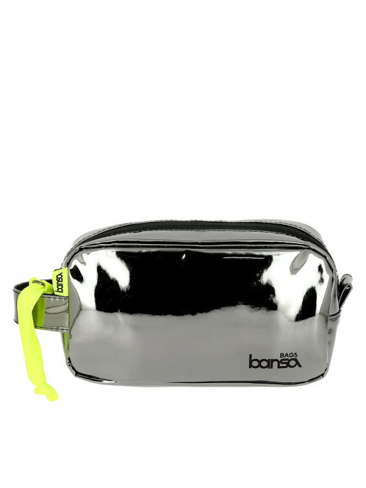 Bansa / Несессер голографический Миррор Хром/Косметичка/ Косметичка женская/Органайзер/Для девушек/Для мамы