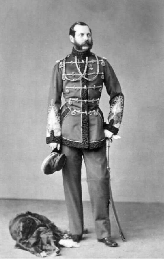 Александр II со своим питомцем Милордом. Фотограф С. Левицкий