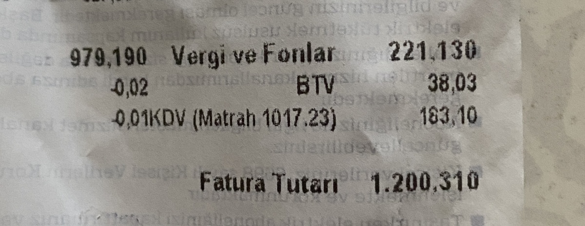 Счет за электричество 