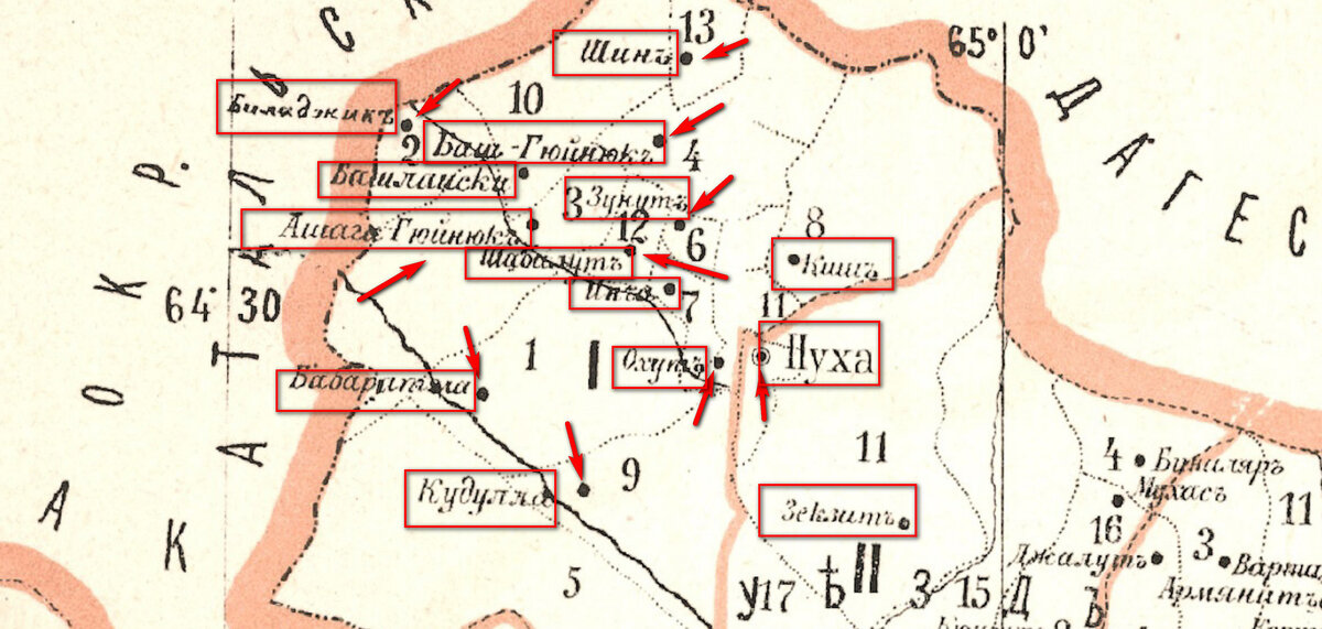 Карта с указанием границ