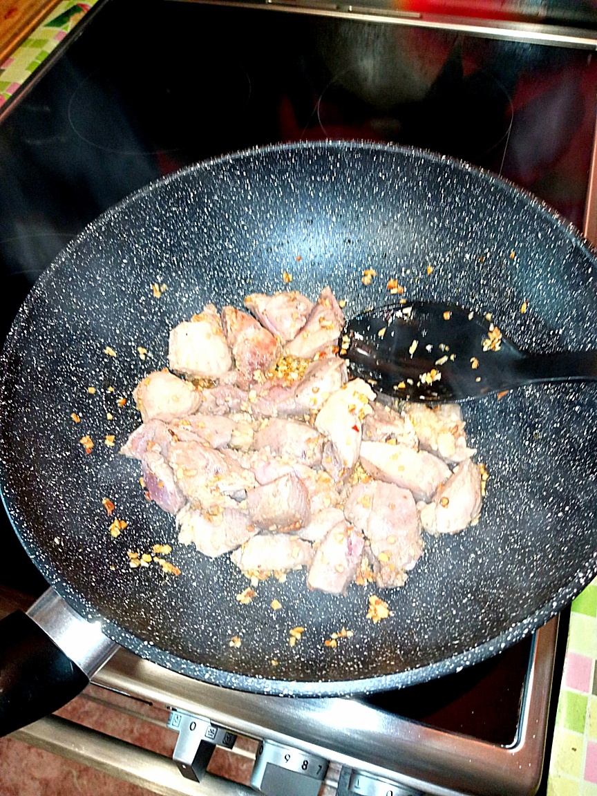 Мясо на сковороде 