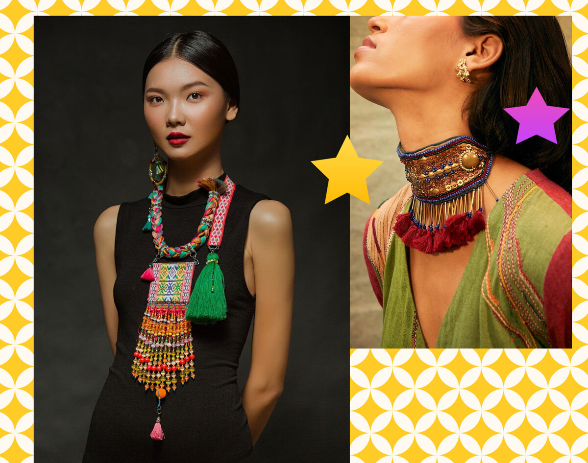 колье, чокеры и серьги ручной работы- отличный вариант на отпуск