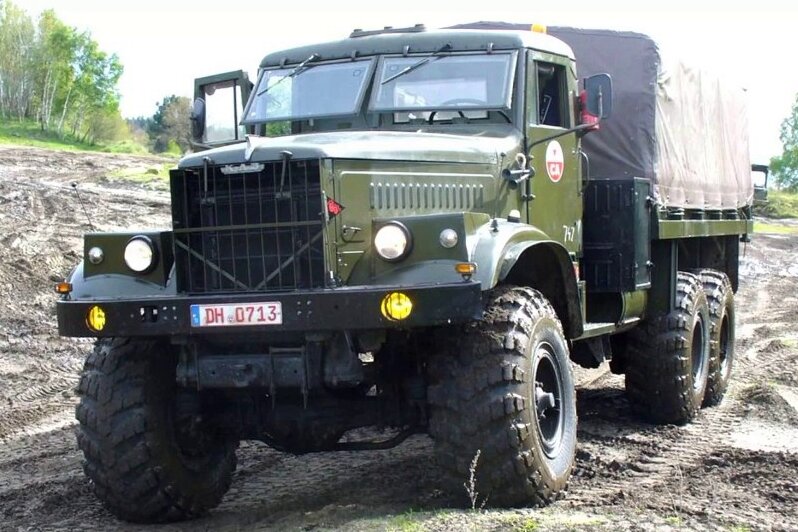 КрАЗ-255Б1 в составе советских войск в ГДР