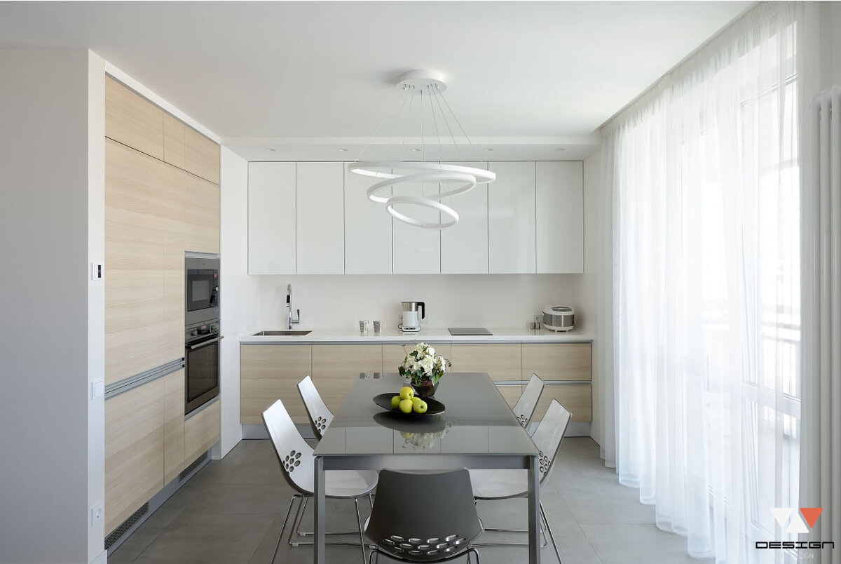 Кухня, объединенная с гостиной. 