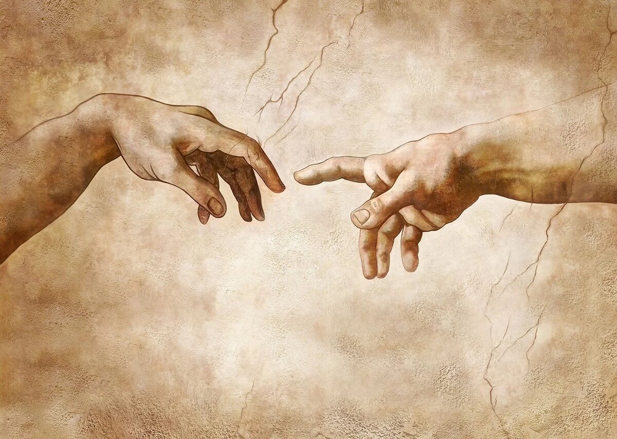 Микеланджело "Сотворение Адама"