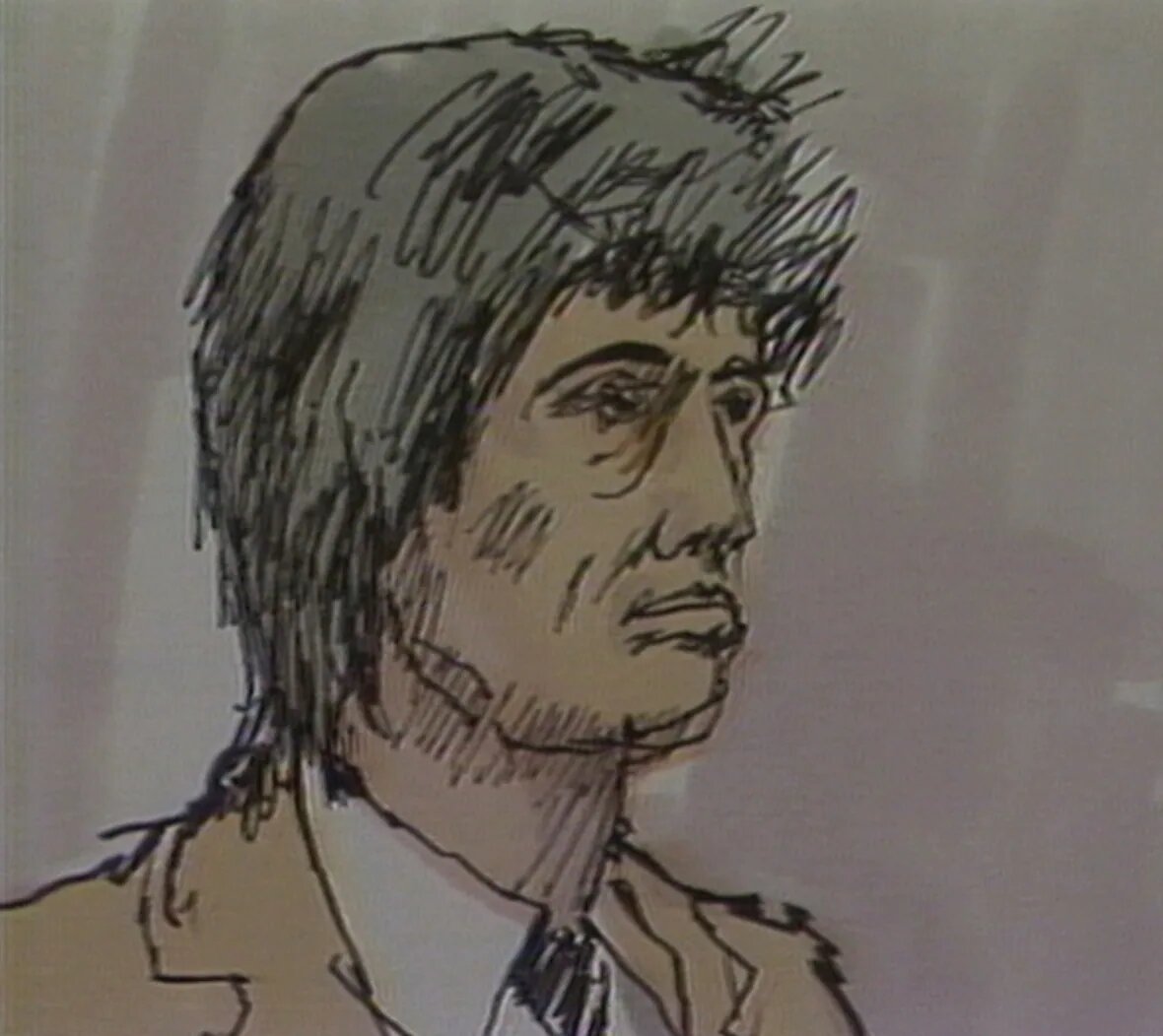 Рисунок: Кит Ричардс в зале суда Торонто. 