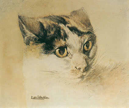 Louis Wain. A realistically drawn cat. 1880s. Wikimedia Commons