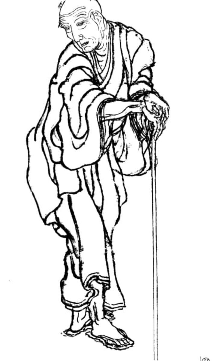 Автопортрет, Кацусика Хокусай, 1839 г.