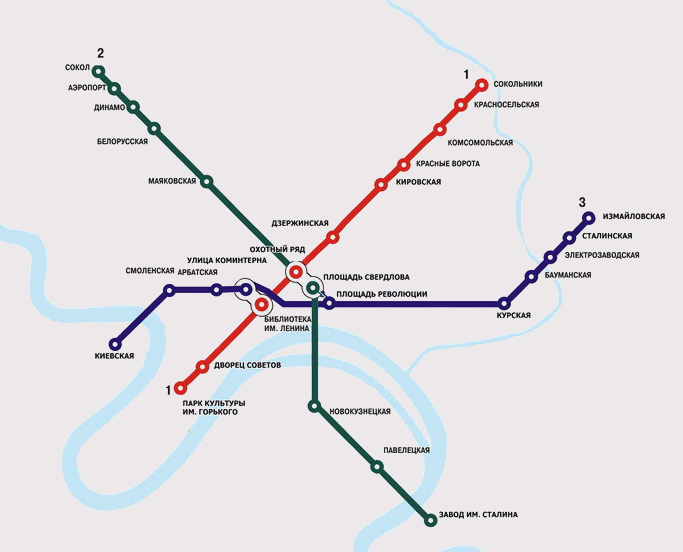 Карта метро москвы 1941