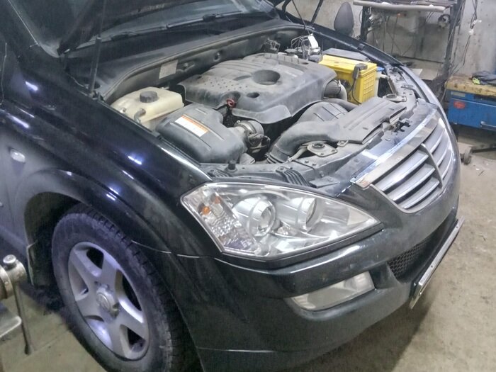 SsangYong Kyron 2 2012 - замена линз на светодиодные модули, замена ламп, восста