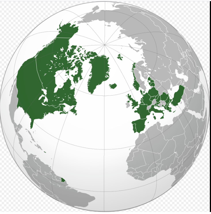 Карта стран-членов НАТО