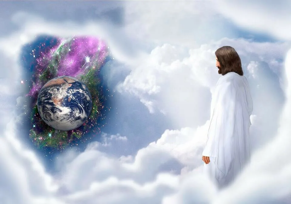 Бог шару. Бог над планетой. Иисус и земной шар. Христос и земля.