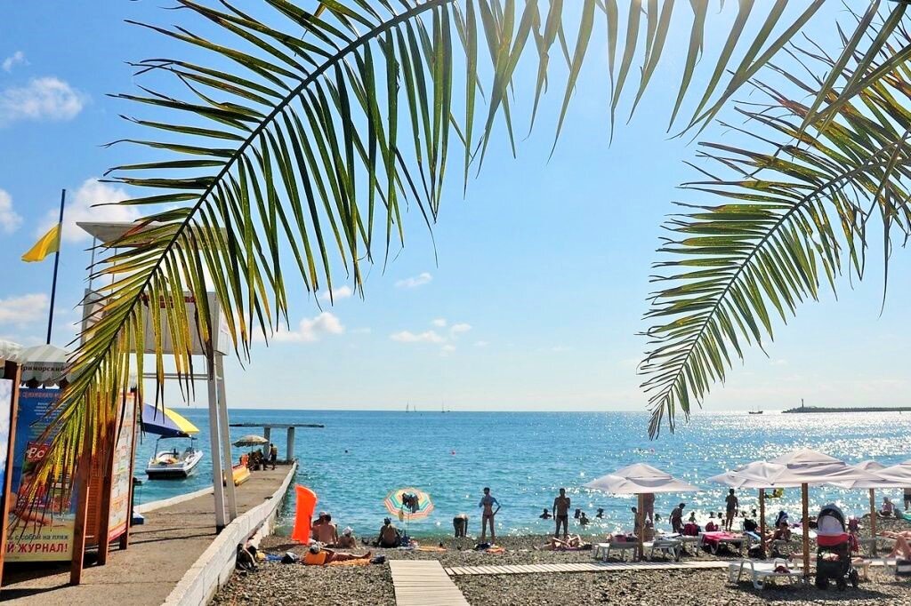 Сочи. Пляж. Изображение из открытых источников Яндекса.