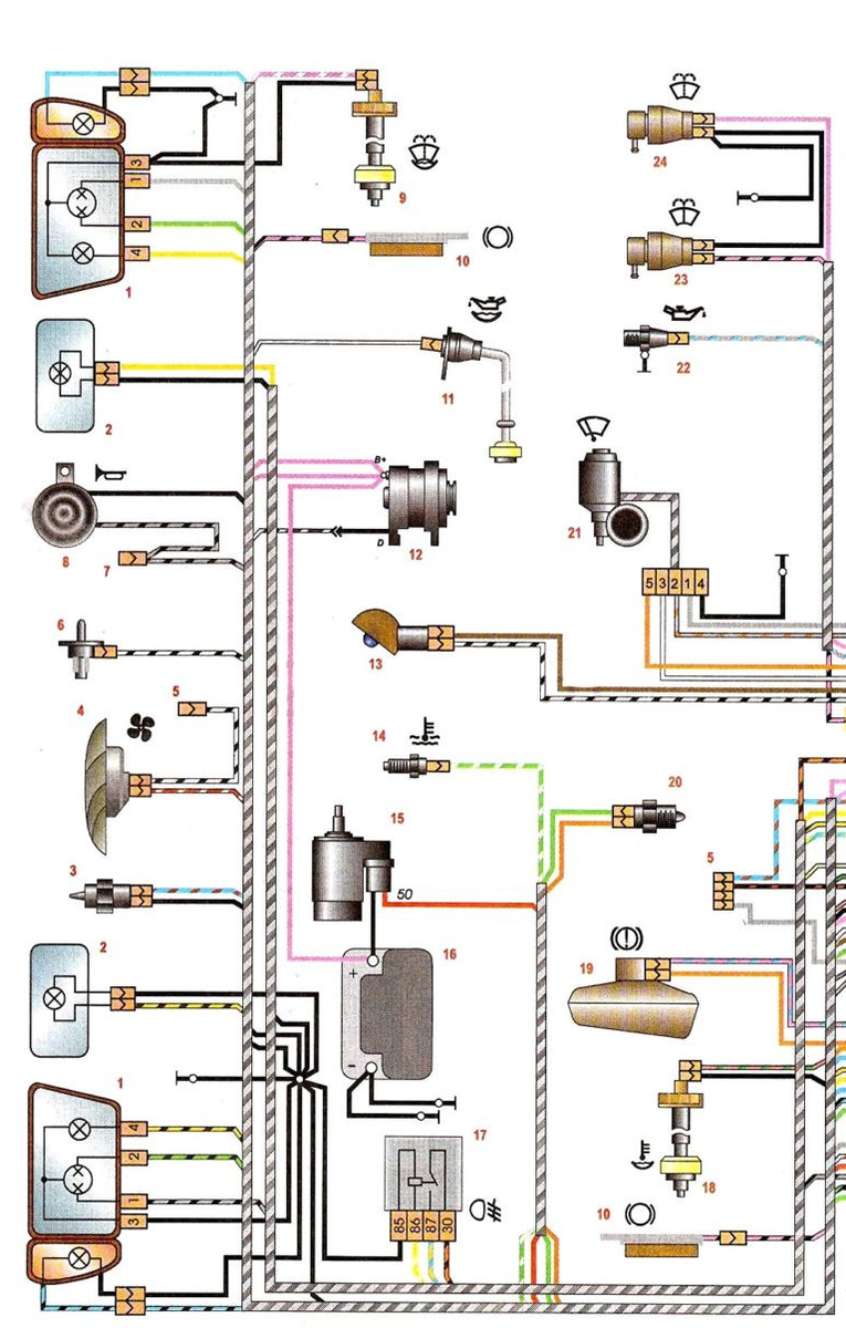 Схема электрооборудования ваз 2113