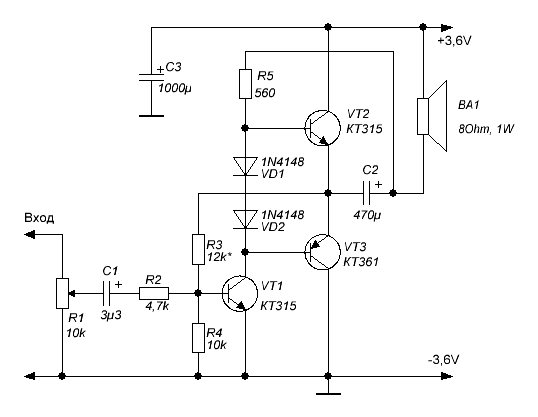 Простой усилитель низкой частоты на транзисторах для начинающего. | Сам ...