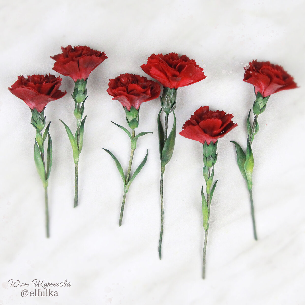 гвоздики из фоамирана