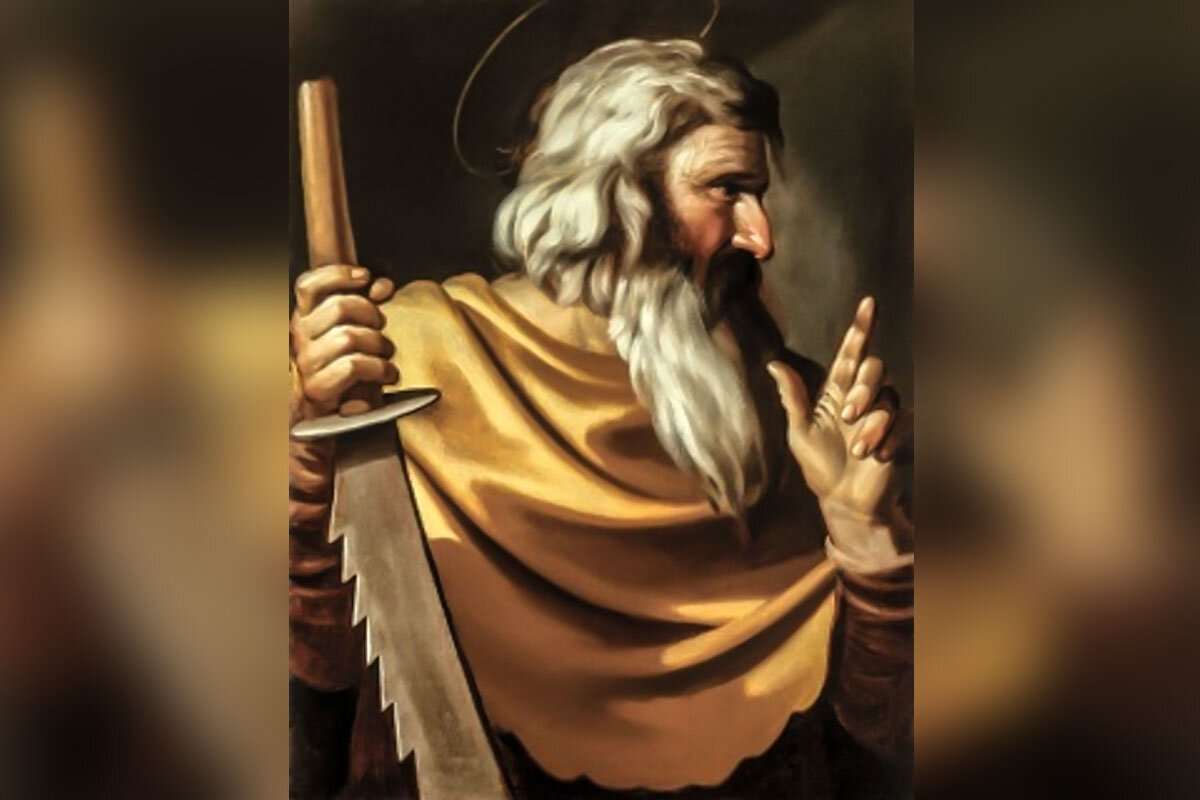 Апостол Симон Кананит с орудием своего мученичества. Караваджо 17 век.  Источник фото: https://clck.ru/ZJ4cW