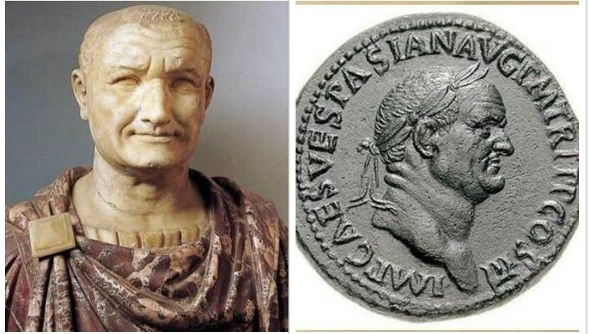 Веспасиан. Картинки из открытых источников Яндекса. Коллаж выполнен мной.