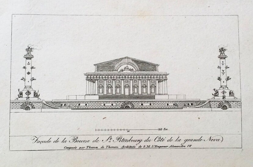 Томе де. Тома де томон Архитектор в Петербурге. Тома де томон большой театр в Петербурге. Биржа Тома де томон план. Тома де томон биржа чертеж.