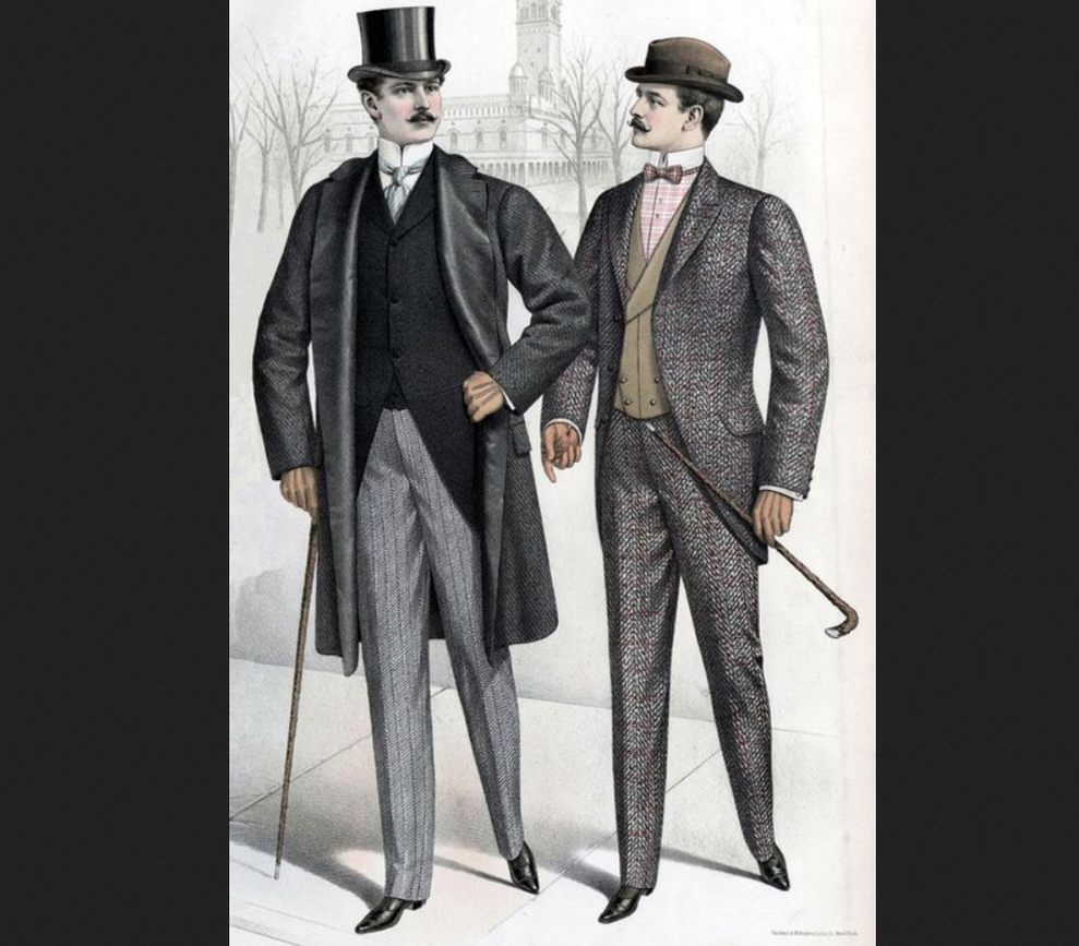 Какие подлинные костюмы начала 20 века. Эдвардианская эпоха мода мужская. Викторианская эпоха мода в Англии 19 века. Мужская мода Эдвардианская эпоха 1900. Мужская мода 19 века в Англии.