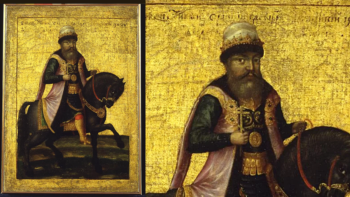 Портрет царя Михаила Федоровича на коне, вторая половина 1670-х, холст, масло, мастерские Кремля. © Государственный исторический музей, Москва