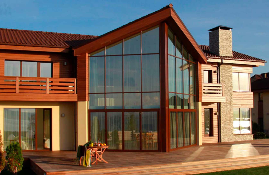 Пример створок со вклеенными стеклопакетами.