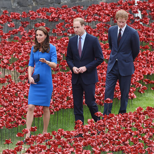 Кейт Миддлтон, принцы Уильям и Гарри на выставке цветов (Фото Getty)
