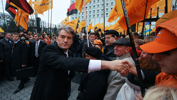 Виктор Ющенко на Майдане, 2004