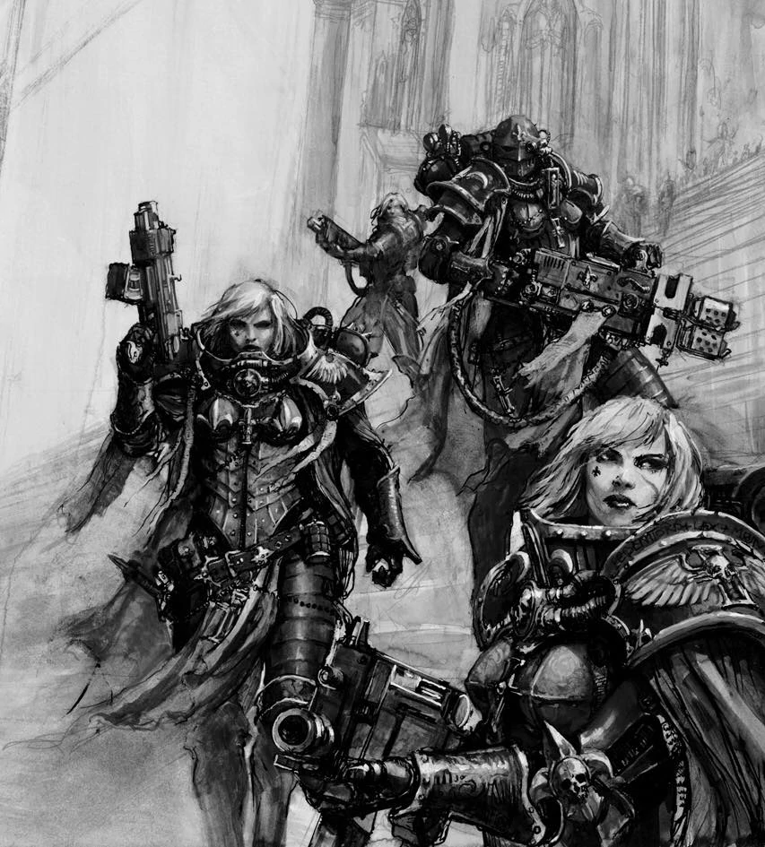 Warhammer 40000 battle sister. Вархаммер 40000 сёстры битвы. Адептус Сороритас. Карл Копински вархаммер. Инквизитор Мартир сестра битвы.