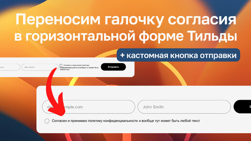 Video herunterladen: Переносим галочку согласия под поля ввода в стандартной форме Тильды