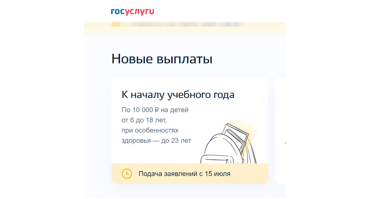 Скриншот с сайта Госуслуги