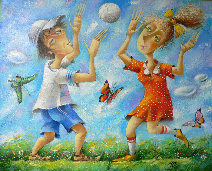 Игра в мяч. Автор: Юрий Мацик.