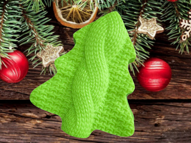 Мыло ручной работы "Вязанная ёлка".