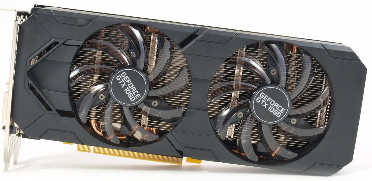 Palit GTX 1060 6Gb со штатной системой охлаждения.