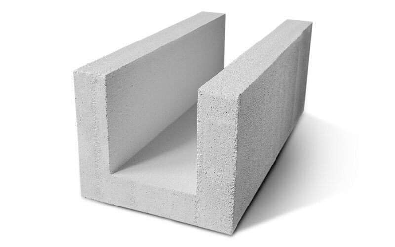 U-образный газобетонный блок 