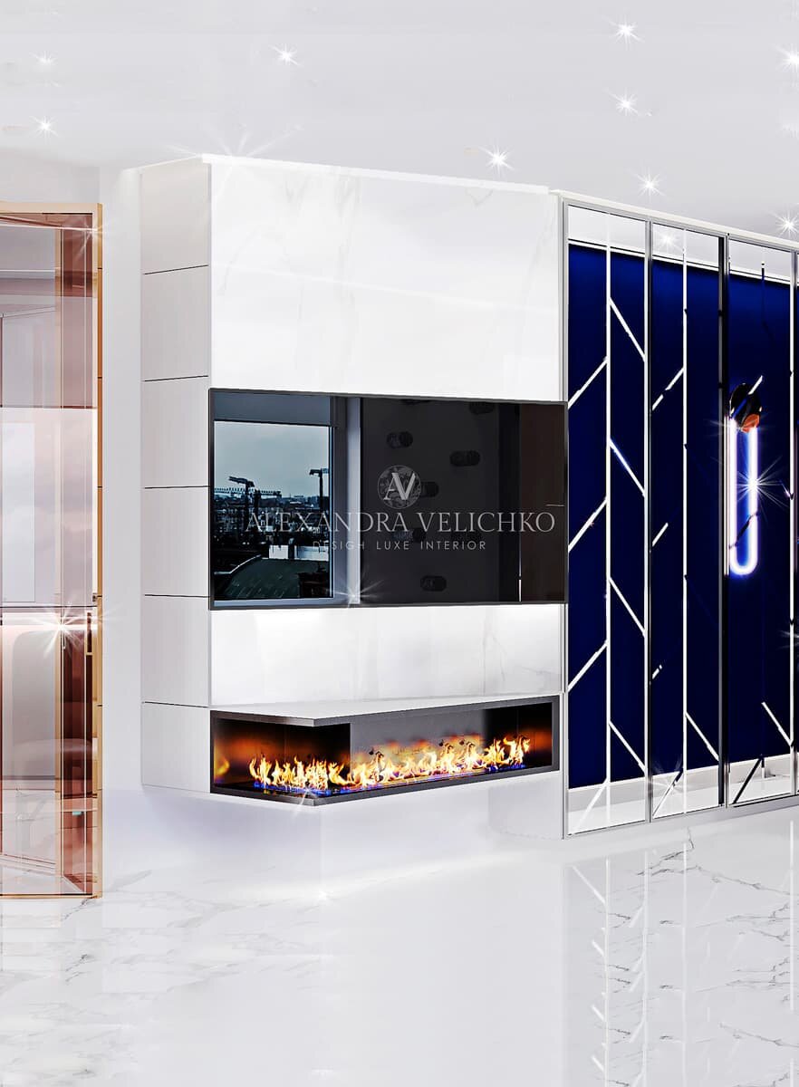 Дизайн гостиной, стиль минимализм