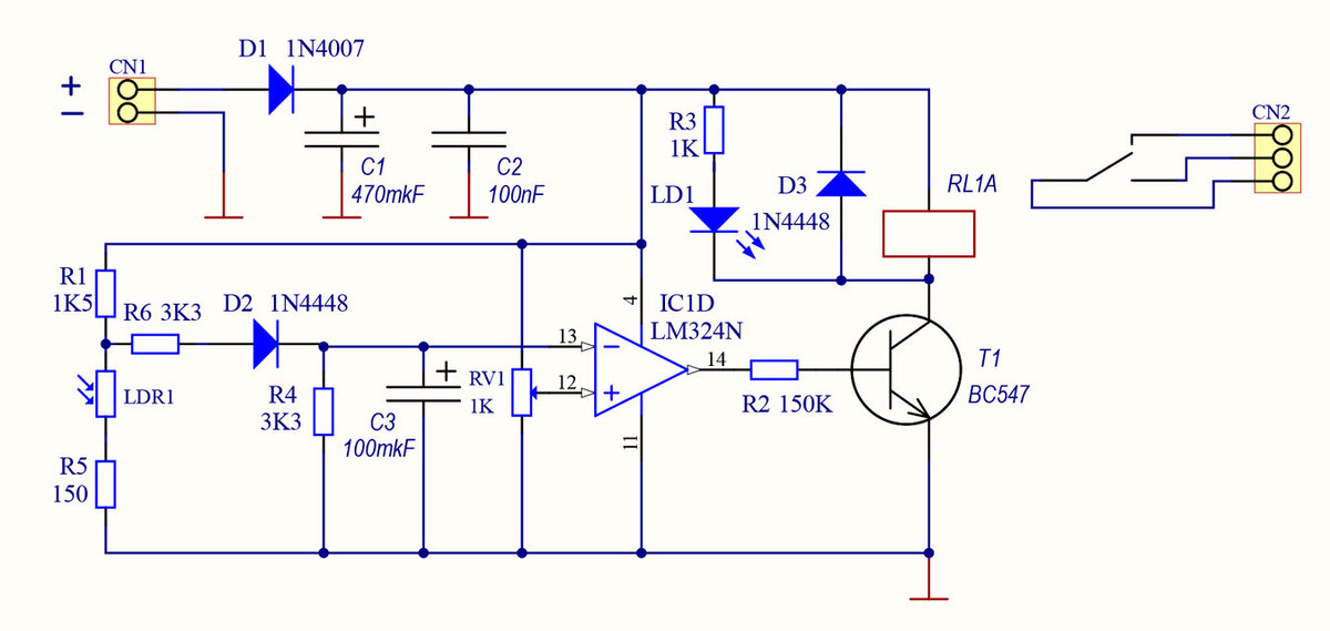 Схема фотореле