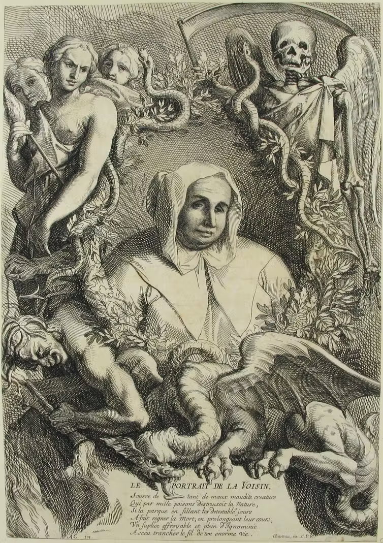 Портрет Ла Вуазен кисти Антуана Койпеля (1661-1722), назвавшего ее ‘источником стольких зол’. Музей Мет