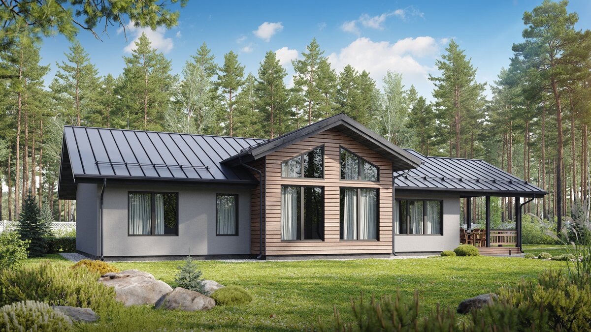 Дом у озера в Финляндии - HQROOM Timber house, Modern barn house, Architecture h