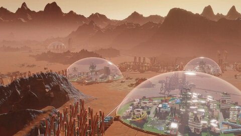 Города на Марсе. Кадр из компьютерной игры. Все права на изображения принадлежат их авторам.
