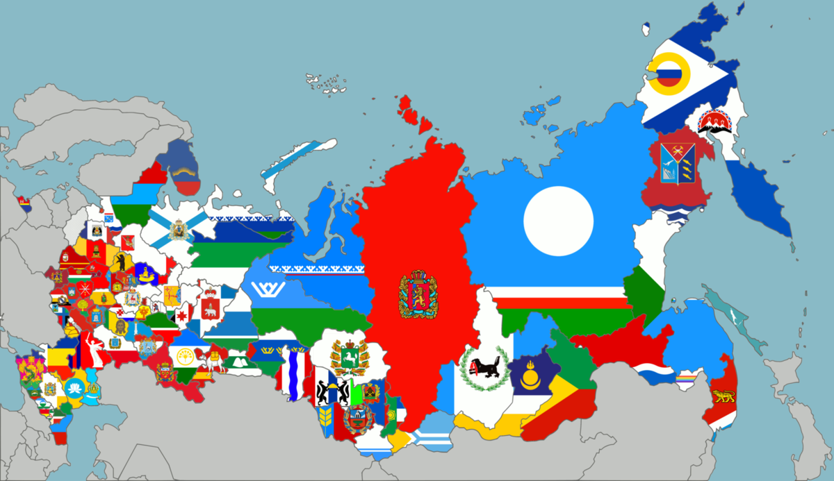 Территорий где есть. Карта России с флагом. Карта России с флагами регионов. Россия большая Страна. Территория России.