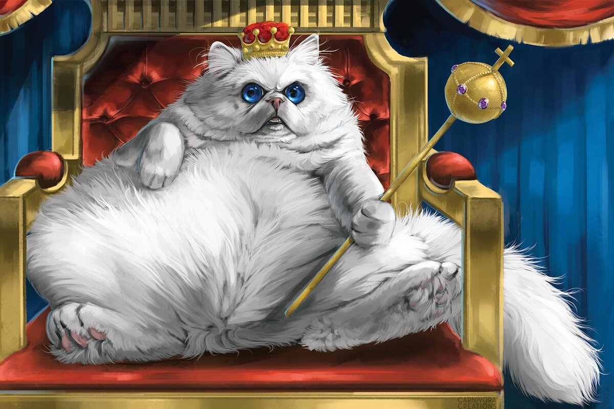 Кот и Король. Кошка на троне. Королевский кот. Кот царь.