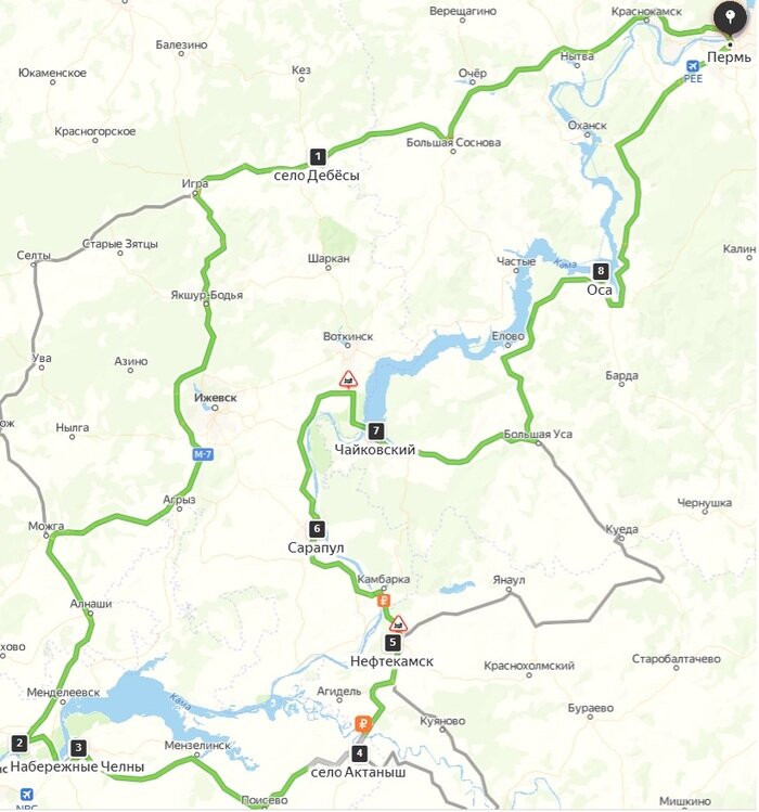 Ижевск пермь расстояние на машине по трассе. Карта Елабуга-Нефтекамск. Ижевск Нефтекамск маршрут на карте.